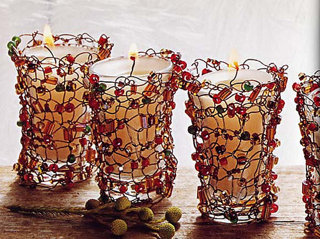Wire Menorah/Votive Sleeves