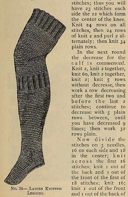 No. 25 Ladies Knitted Leggings