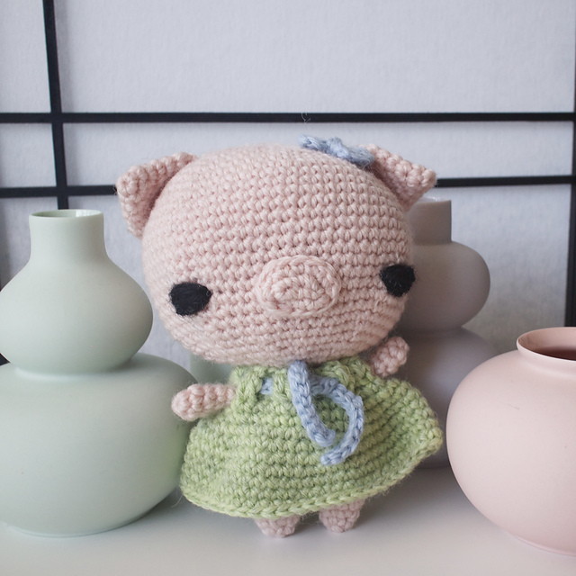 Piggy Doll in a Dress