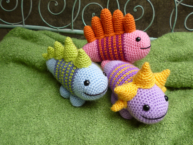Stripe-o-saurs Amigurumi Dinosaur