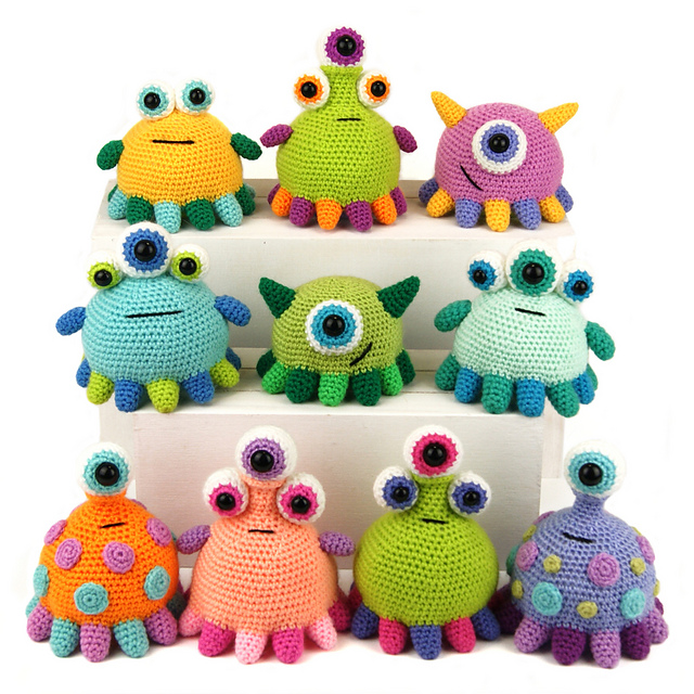 Ravelry: Tippy Toe Monsters pattern by Moji-Moji Design