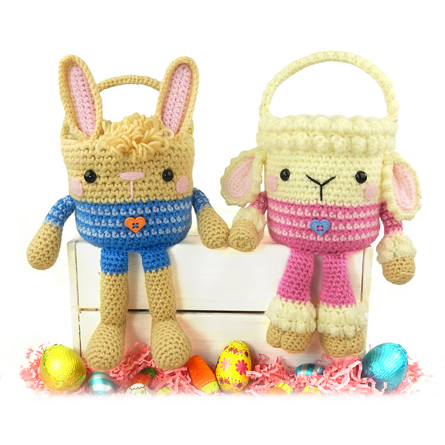 Rabbit and Lamb Easter Baskets