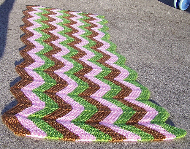 Garter Stitch Chevron Shawl