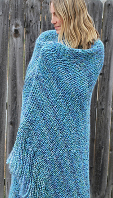 Double Knit Afghan with Fringe
