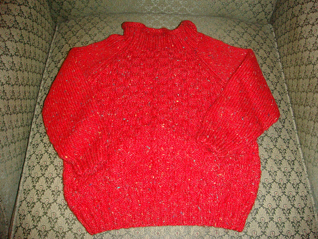 Beige Tweed Raglan Sweater