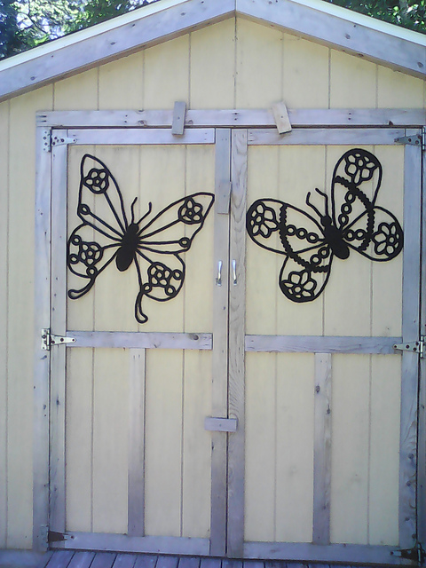 Mr & Mrs Butterfly Wall Plaques Set