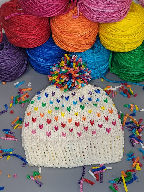 Chunky RAINBOW Hat