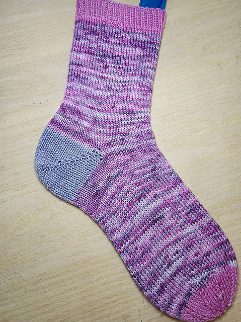 Simple no wrap heel socks