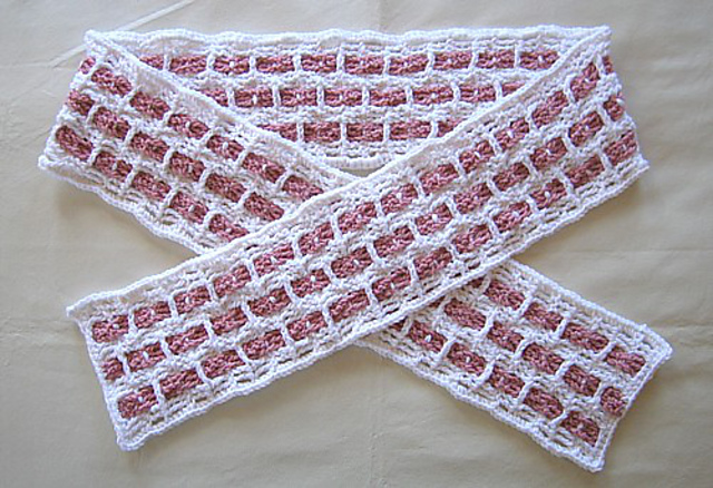 Weaving Colors Crochet Scarf