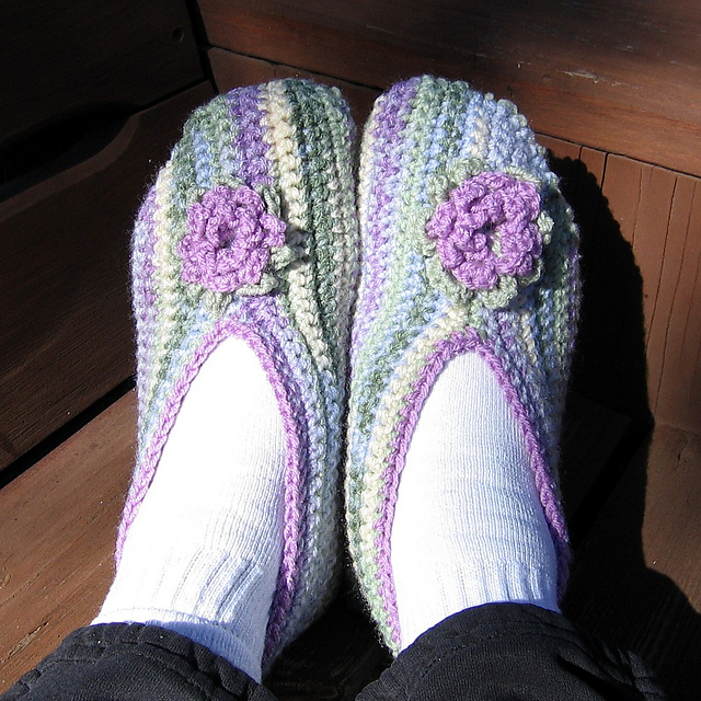Ravelry: Crochet Slippers - Foot Rugs pattern by Sandy Marie