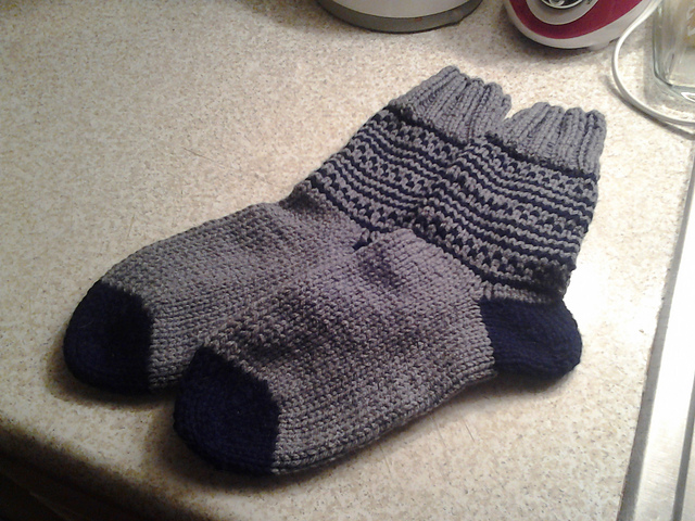 Snazzy Two Colored Socks