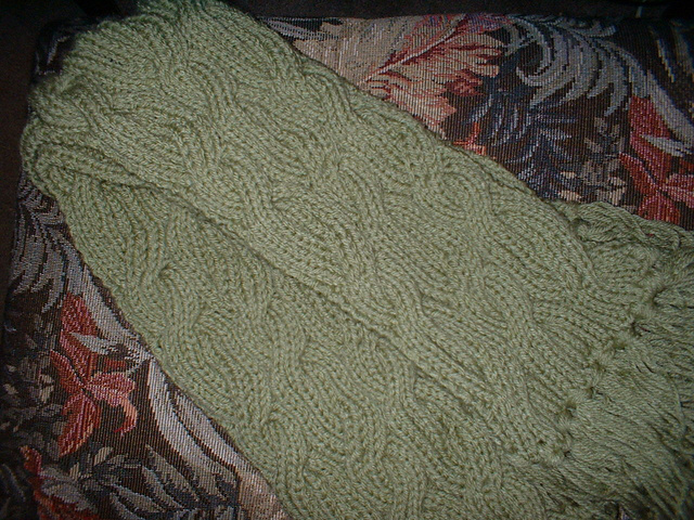Fringe Fever: Drop-Stitch Cable Scarf