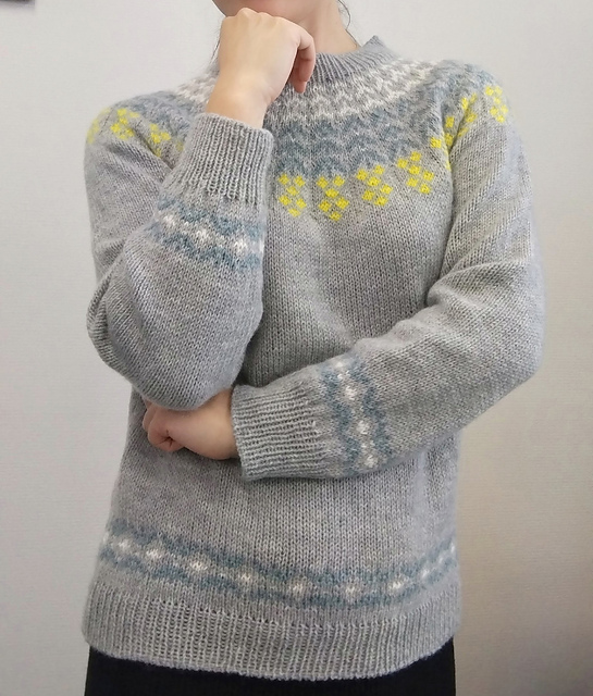 Ravelry: p.10 Mimosa pattern yoke sweater pattern by Naomi Kanno