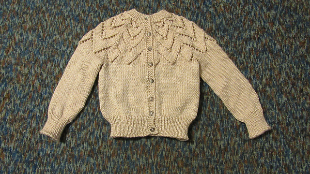 Child's Jiffy Petal Cardigan B-487