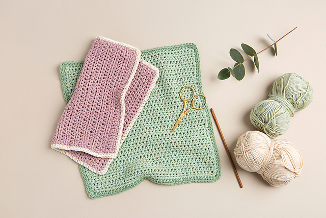 Half treble crochet washcloths