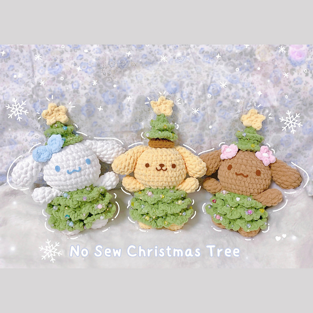 Ravelry: 3in1 Cinnamoroll, Pompompurin & Mocha Christmas pattern