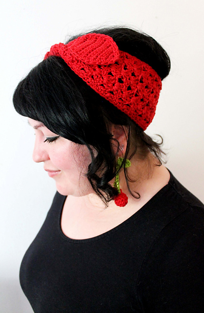 Cherry headband and earrings