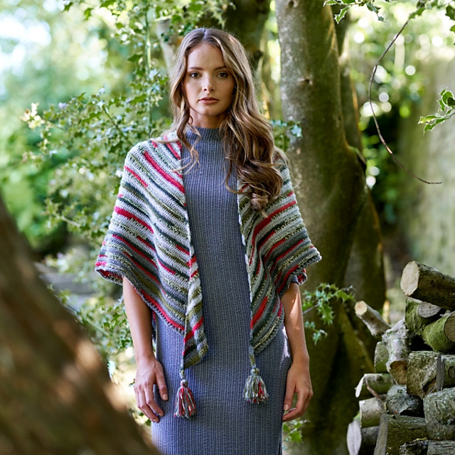 Holly Berry shawl