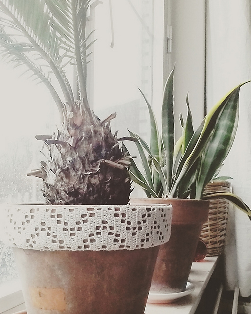 zigzag flower pot edge