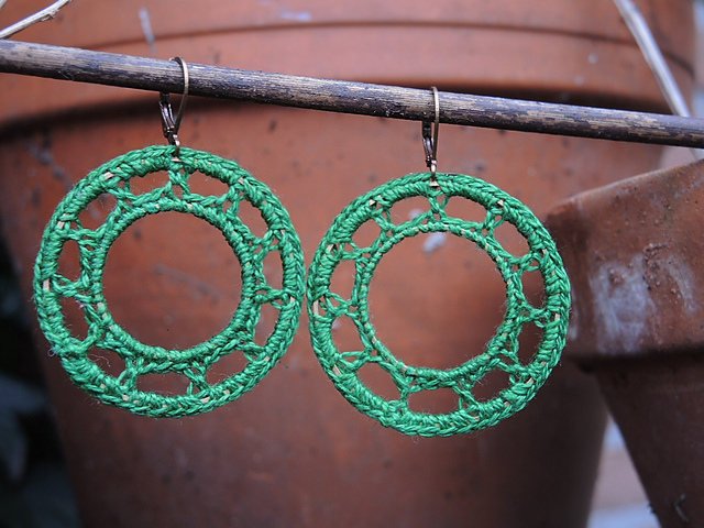 crocheted hoops