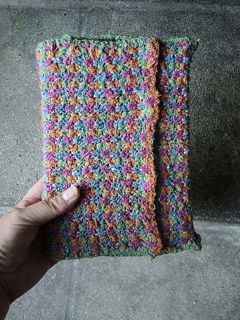 crocheted tweed book jacket