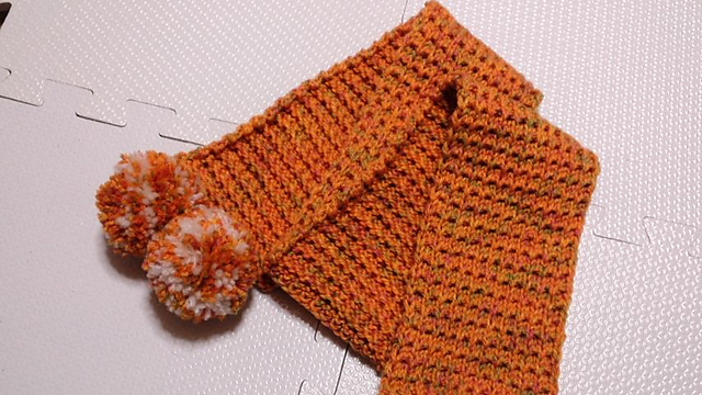 Waffle Stitch Scarf (ワッフル編みのマフラー)