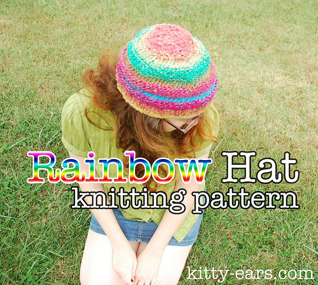 Textured Rainbow Hat