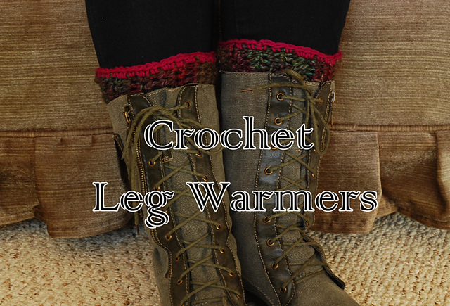 Two Color Crochet Leg Warmers