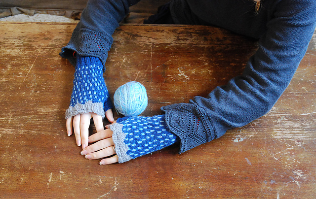 Rain Fingerless Gloves
