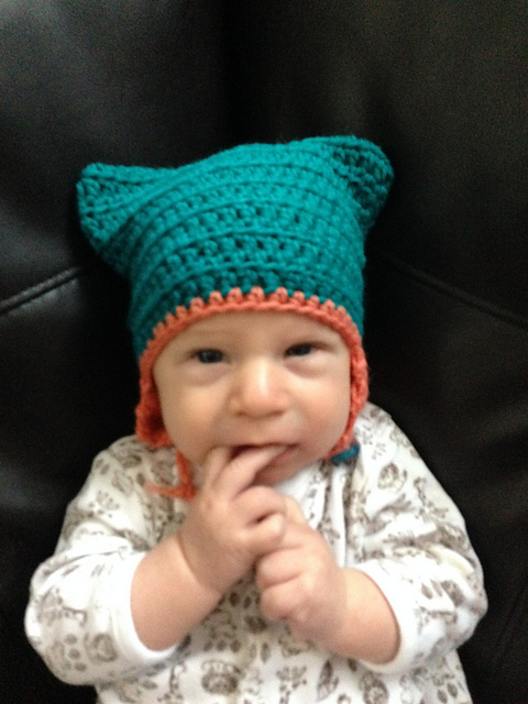 Kitty-Eared Baby Hat