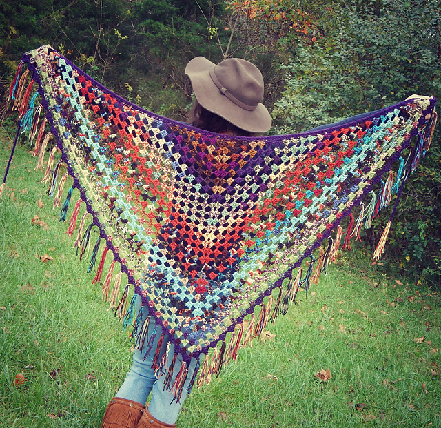 Scrappy Granny Shawl
