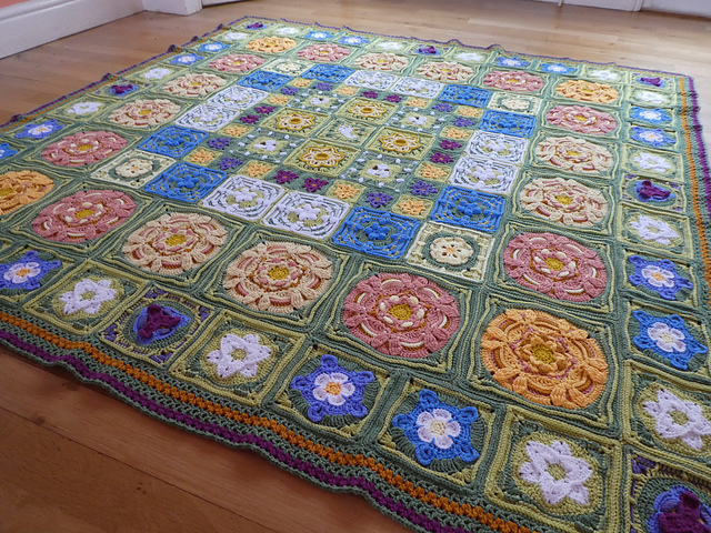 The Secret Garden Blanket crochet pattern by Catherine's Corner