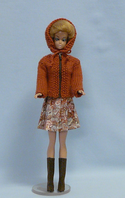 C: Cardigan and Tie-on Cap