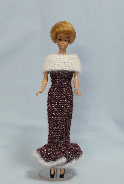 Strapless Evening Dress and Stole