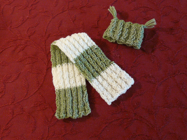 Cable Scarf and Hat