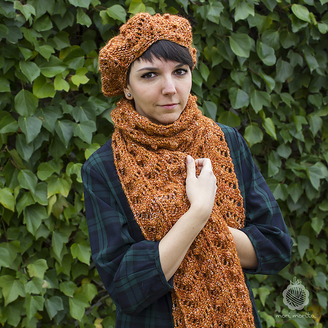 Pumpkin Pie scarf & beret