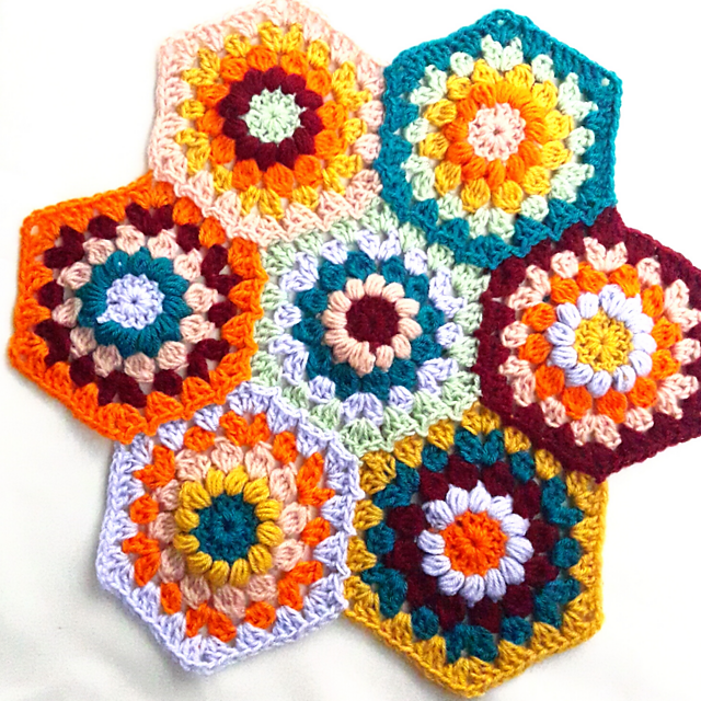 Sunburst Granny Hexagon