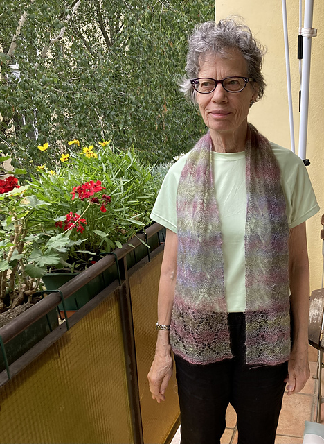 Wavy mohair stole