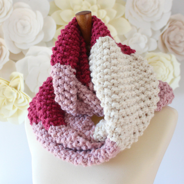 Seed Stitch Infinity Scarf