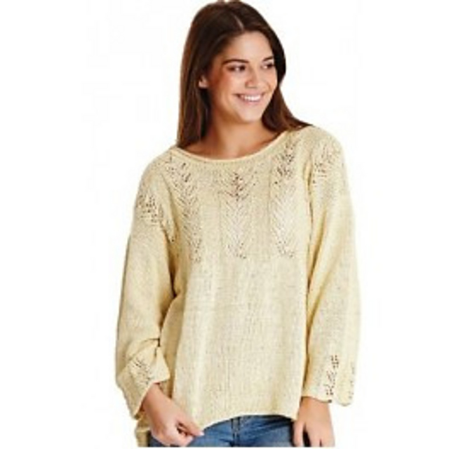 2368BC Leaf Patterned Sweater