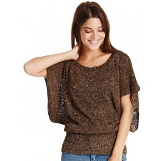 2377BC - Silk top with wide sleeve