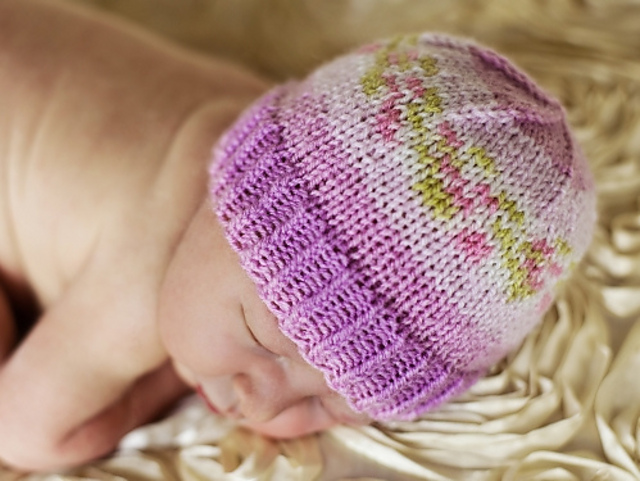 Not-All-Purple Newborn Hat