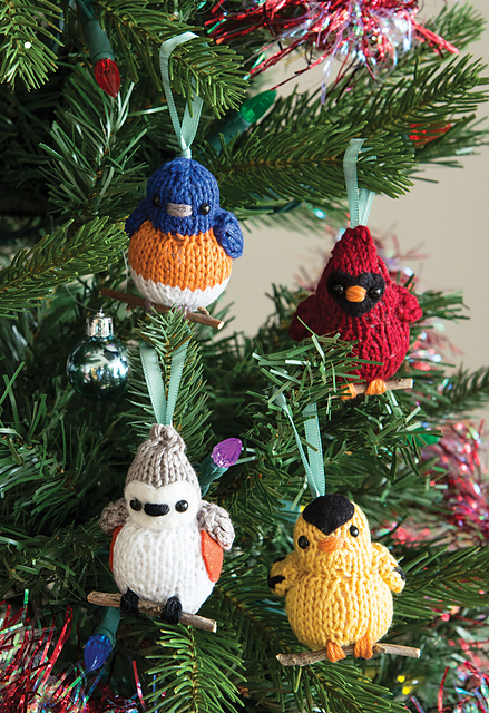Four Calling Birds Ornaments