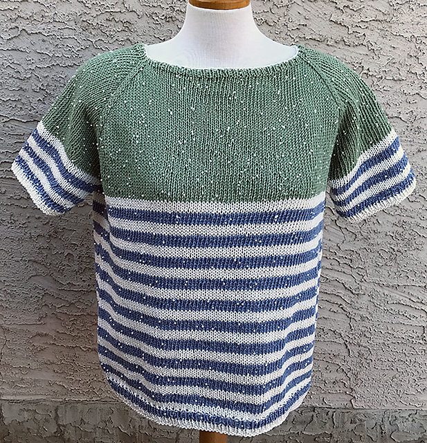 Stripes and Pearls Boxy Tee