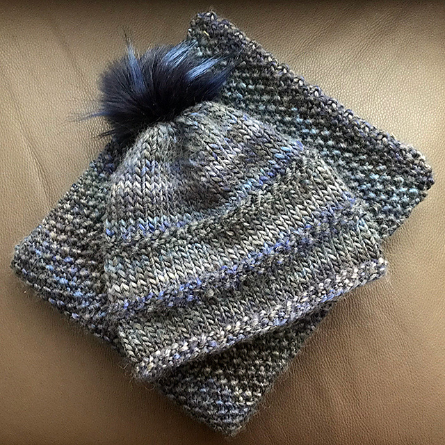 Hint of Blue Hat and Cowl