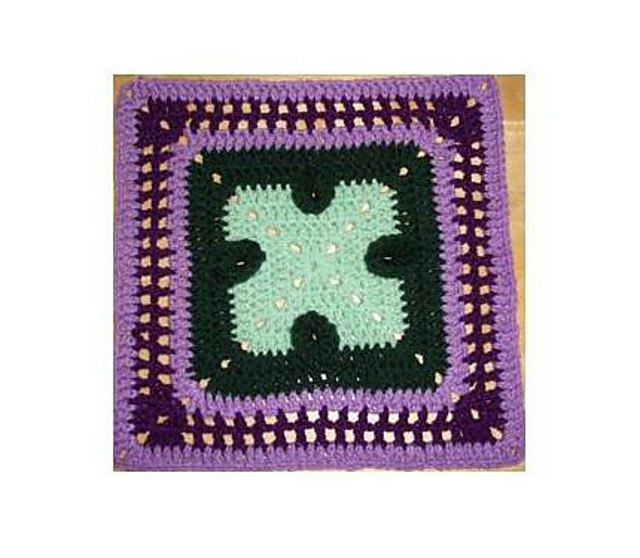Floating Medallions Afghan Square
