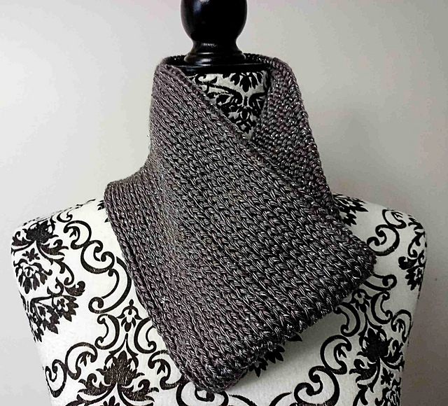 Crocheted Knit Look Cowl