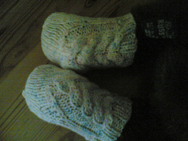 Cabled Baby Socks
