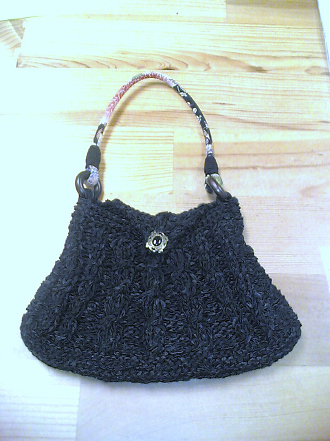 My Little Black Bag, an elegant mock cable evening bag
