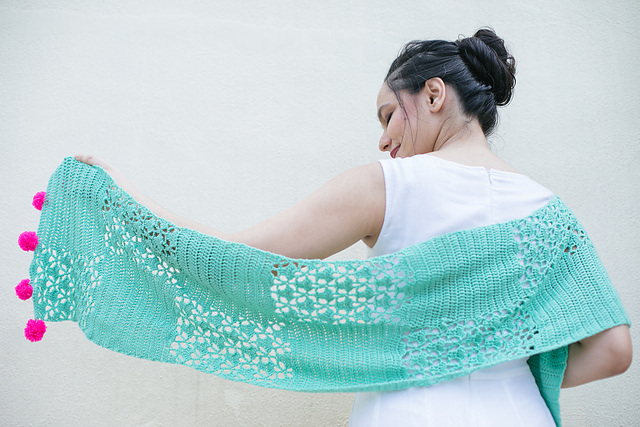 seafoam scarf pattern